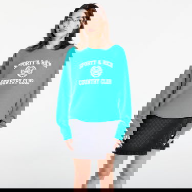 Суитчър Sporty & Rich Sporty & Rich Varsity Crest Soft Crewneck Sweatshirt Тюркоазено | ST082625218GR37, 0