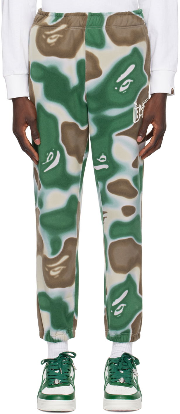 Спортни панталони BAPE Liquid Camo Sweatpants Зелено | 001PTK301009M, 0