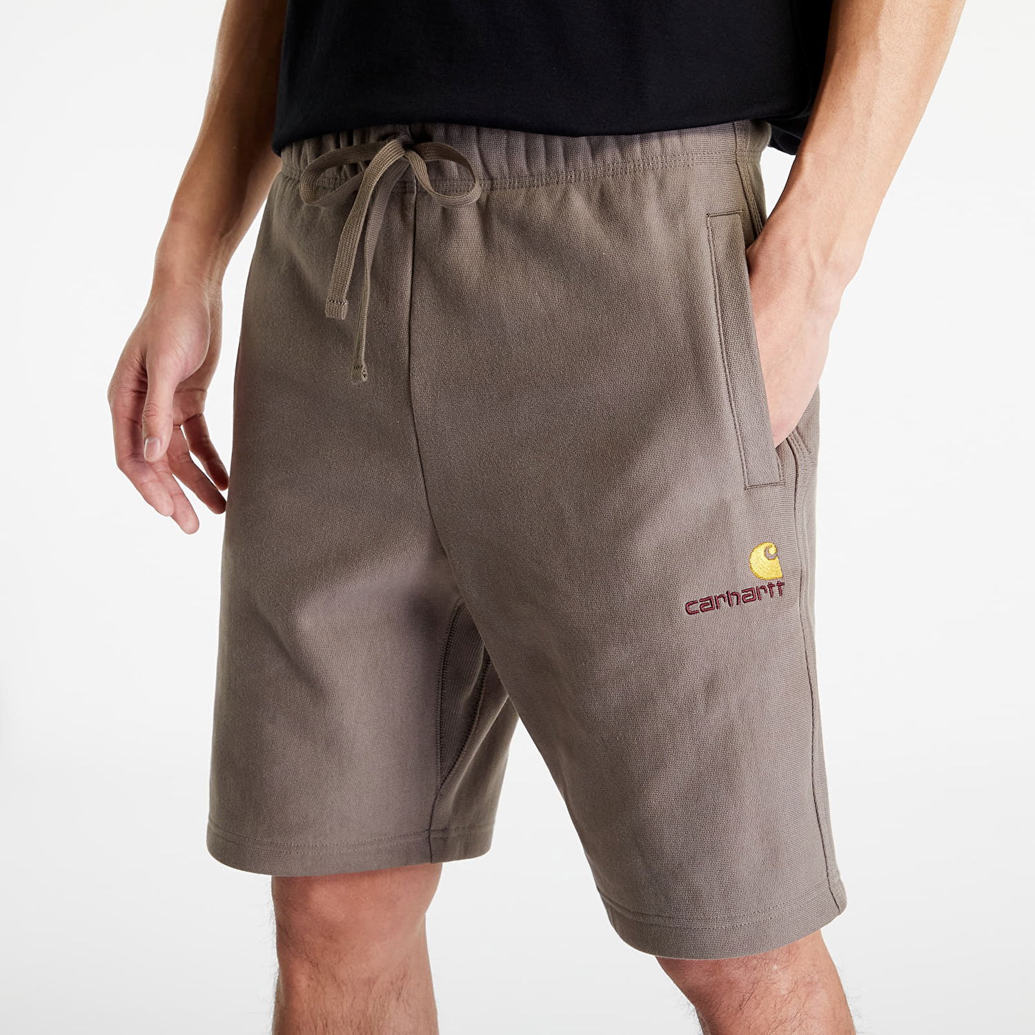 Панталони и дънки Carhartt WIP American Script Sweat Short Сиво | I031685_1CR_XX, 0