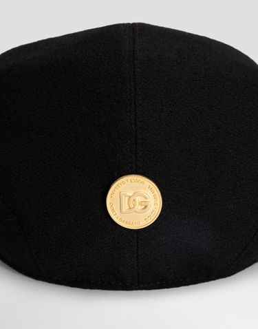Шапка с козирка Dolce & Gabbana Dolce & Gabbana Wool Crepe Cap With DG Coin Черно | FH665AGDDDNN0000, 2