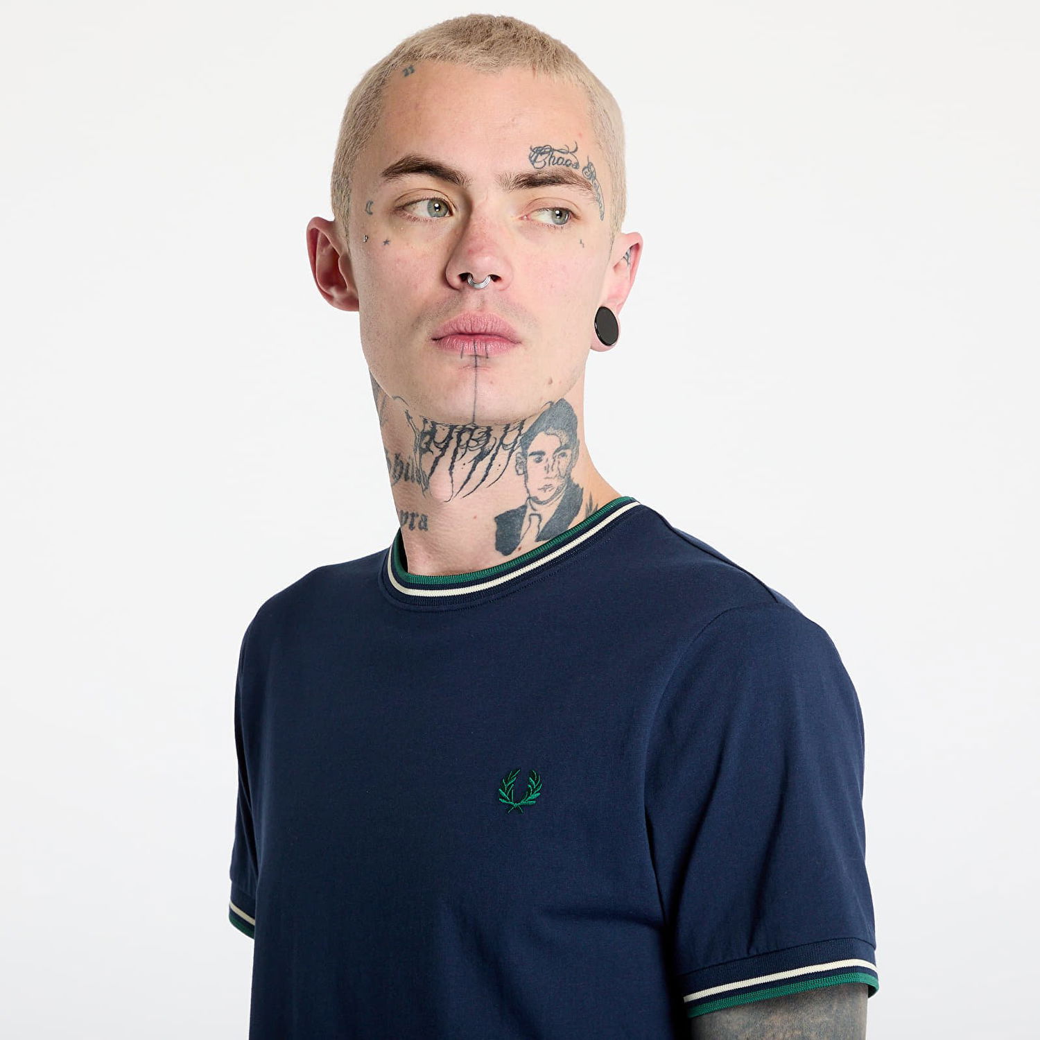 Тениска Fred Perry Fred Perry Twin Tipped T-Shirt Тъмно синьо | M1588 Y30, 1