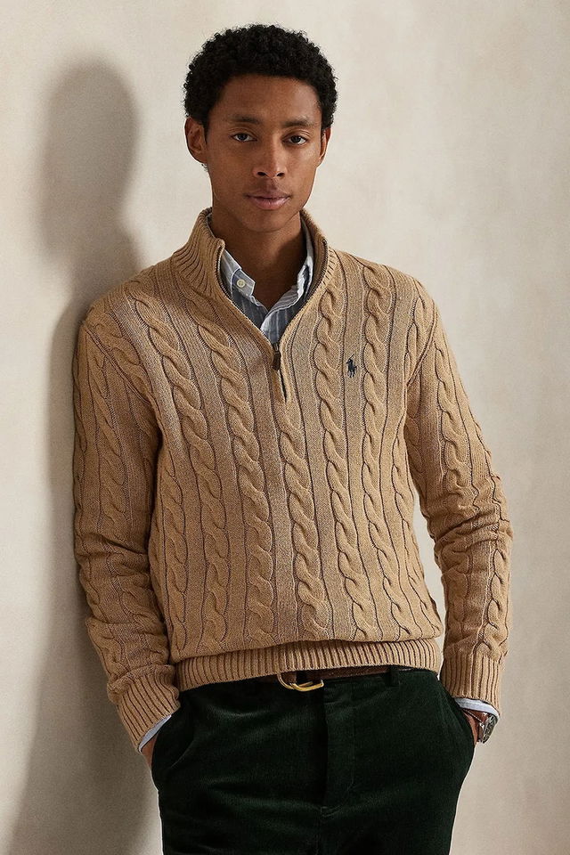Polo Ralph Lauren Cable-Knit Half-Zip Sweater