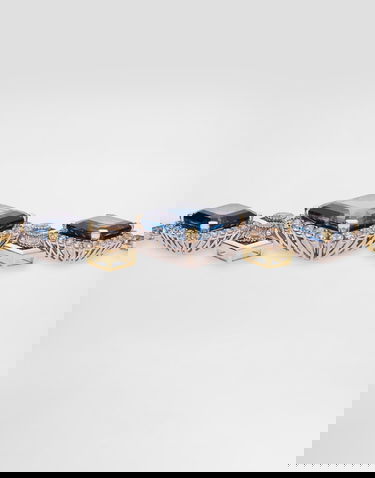 Гривна Dolce & Gabbana Dolce & Gabbana Eleganza 18K Gold, Topaz, and Sapphire Bracelet Синьо | WBSA2GWTOP187583, 2