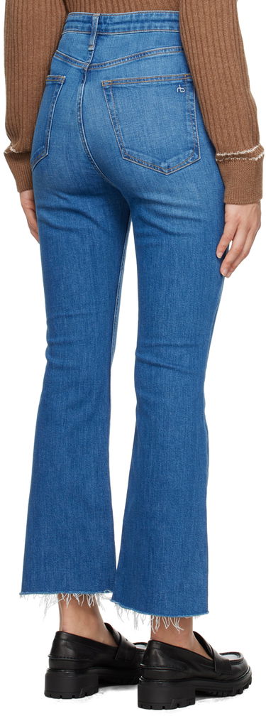 Дънки rag & bone Casey High-Rise Frayed Flare Jeans Синьо | WDD23F2917C2C1, 2