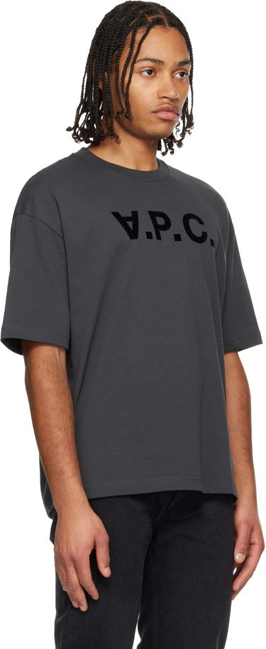 Тениска A.P.C. A.P.C. Flocked T-shirt Сиво | COHLR-M26385, 1