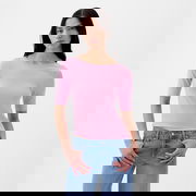 Top Elbow Sleeve Modal Ballet Back Top Sugar Pink