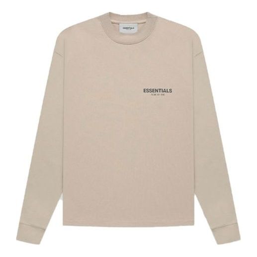 Тениска Fear of God Essentials Long Sleeve T-Shirt Бежово | FOG-FW21-185, 0
