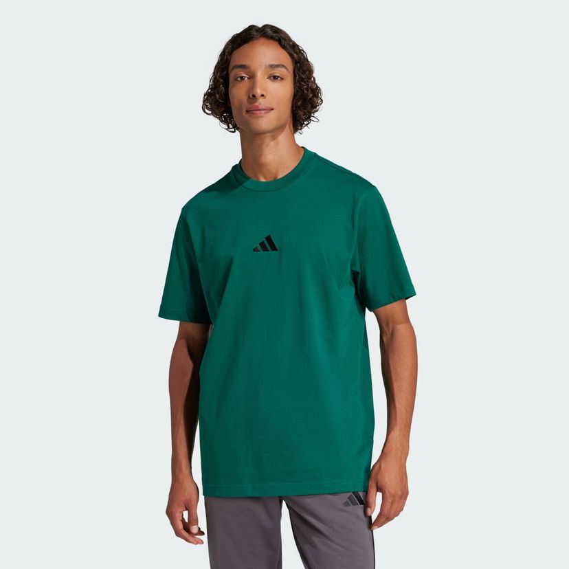 Тениска adidas Performance Essentials Small Logo Jersey T-Shirt Зелено | JF1096