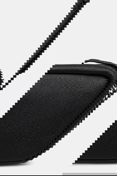 Дамска чанта Lacoste Lacoste Leather Crossbody Bag Черно | NF4506IE, 2