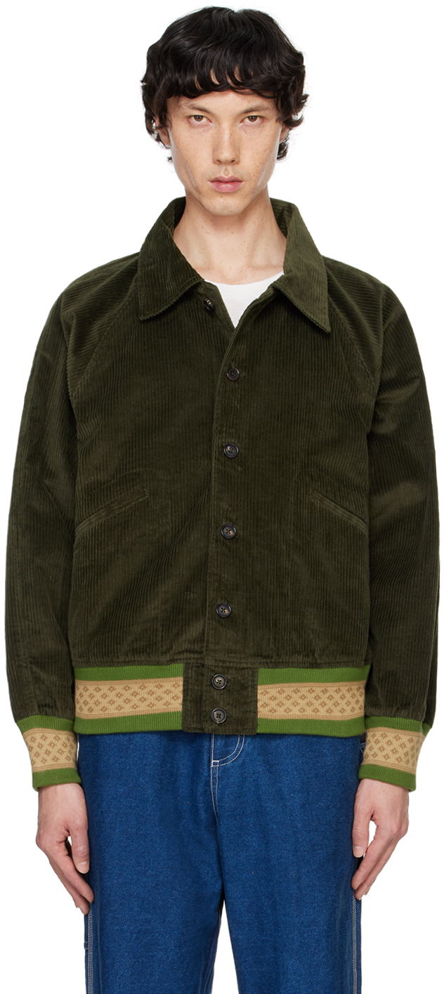Яке бомбър Bode Rib Banbury Bomber Jacket Зелено | MRF24JA012, 0