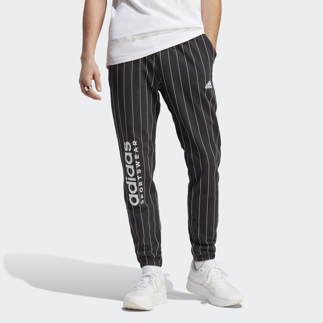 Спортни панталони adidas Originals Pinstripe Fleece Pants Черно | IB8382, 0
