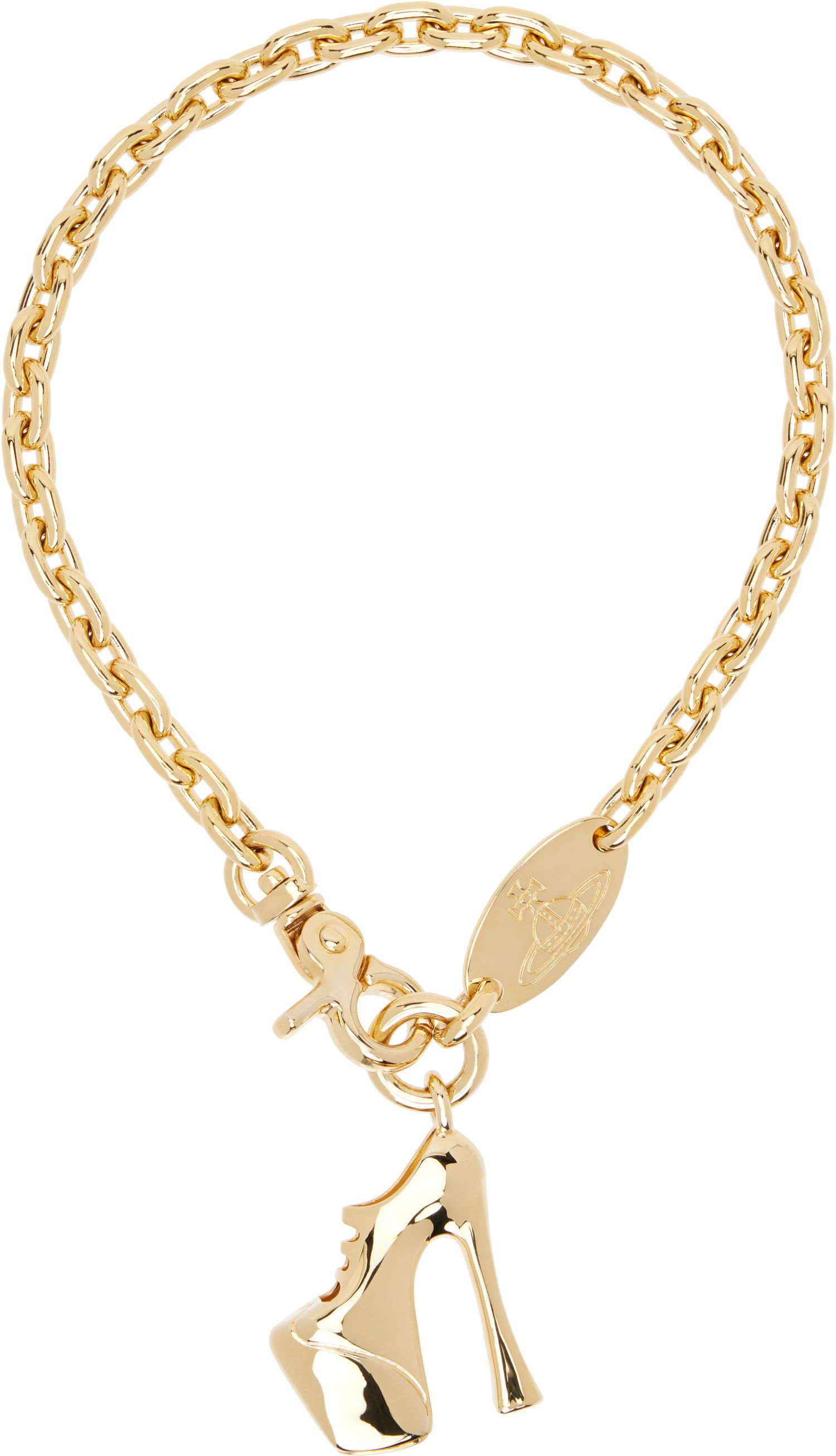 Колие Vivienne Westwood Vivienne Westwood Gold-Tone Alienor Shoe Charm Necklace Металик | 6301013O-02R001-, 0