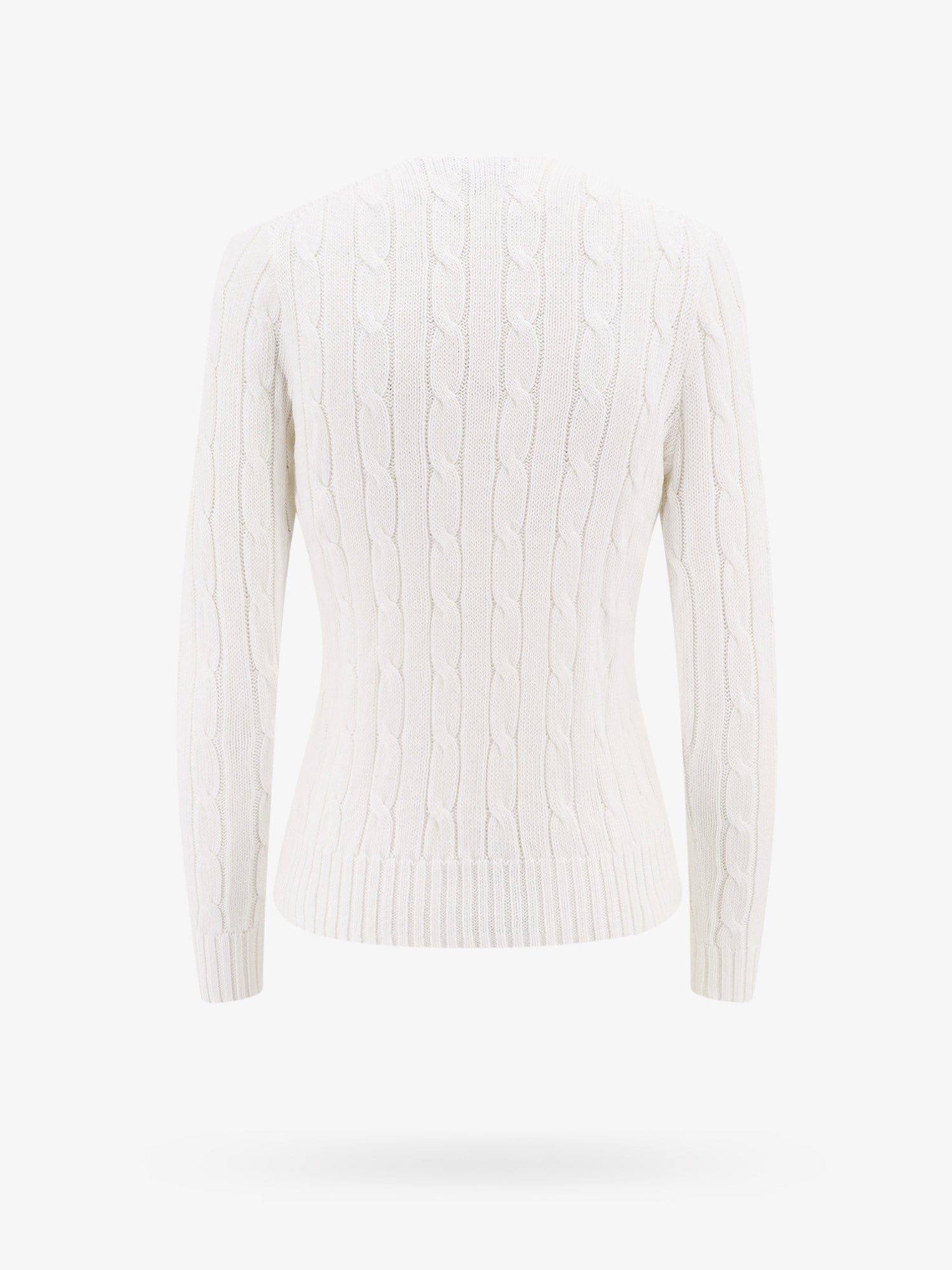 Пуловер Polo by Ralph Lauren White Cable Knit V-Neck Sweater Бяло | 211891641001, 1