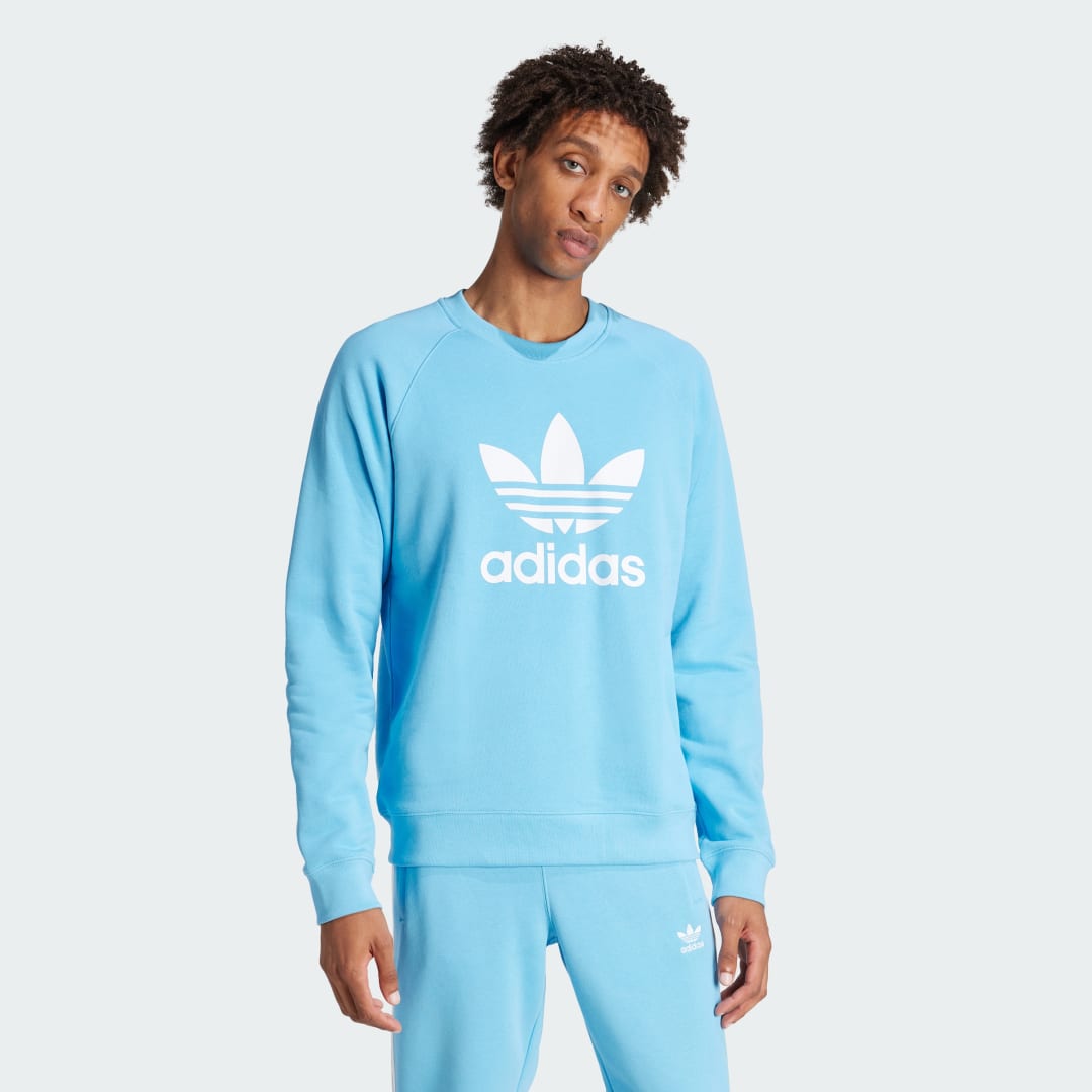 Суитчър adidas Performance Classics Trefoil Crewneck Sweatshirt Синьо | IM9474, 0