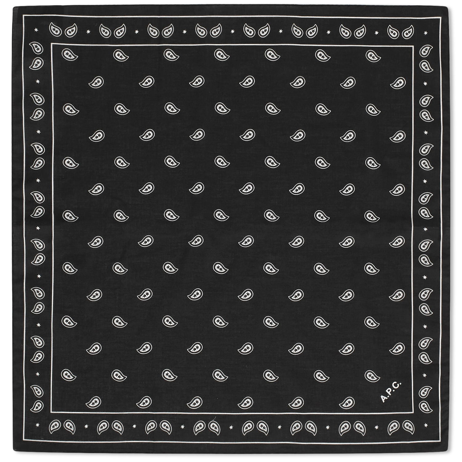 Шал A.P.C. Paisley Bandana Neckerchief Черно | COHAZ-M15198-LZZ, 0