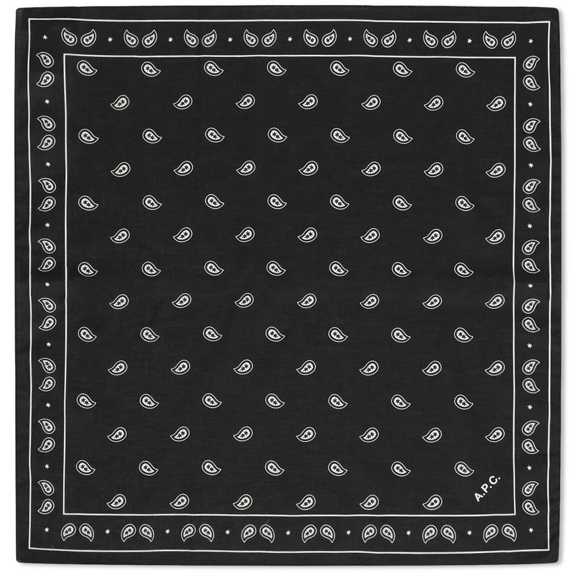 Шал A.P.C. Paisley Bandana Neckerchief Черно | COHAZ-M15198-LZZ