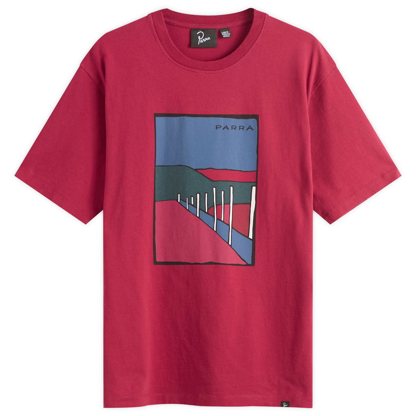Тениска By Parra Parra Beach Parking T-Shirt Червено | 54205-RAS