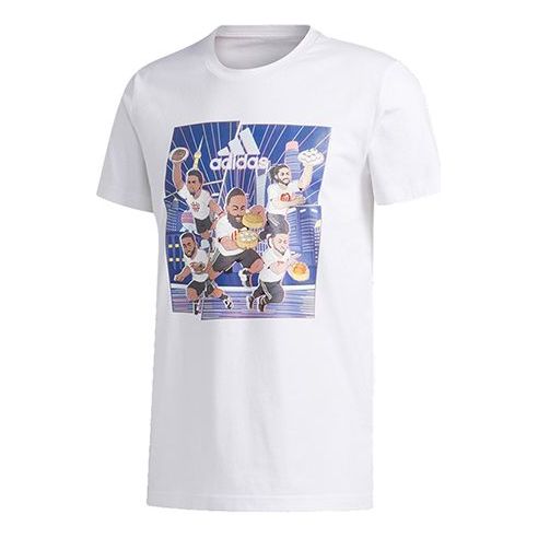 Тениска adidas Originals Basketball Cartoon Print T-Shirt Бяло | GE1057