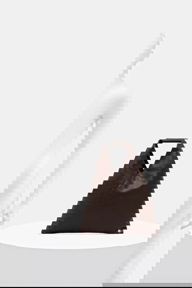 Голяма пазарска чанта Maison Margiela MM6 Maison Margiela Japanese Tote Bag Кафяво | S54WD0043.P8396.T2164, 5