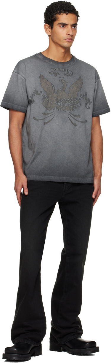 Тениска Diesel Faded Crewneck T-shirt with Eagle Print Сиво | A19373-0DLBW-93R, 3