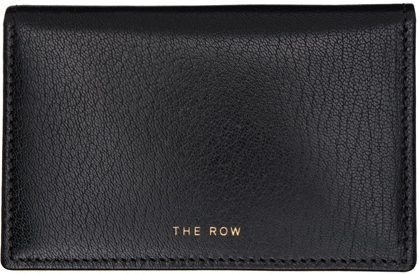Портфейл The Row Leather Two Card Holder Черно | W1687-L39, 1
