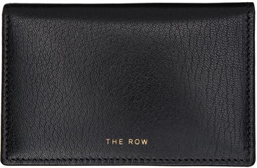 Портфейл The Row Leather Two Card Holder Черно | W1687-L39, 1