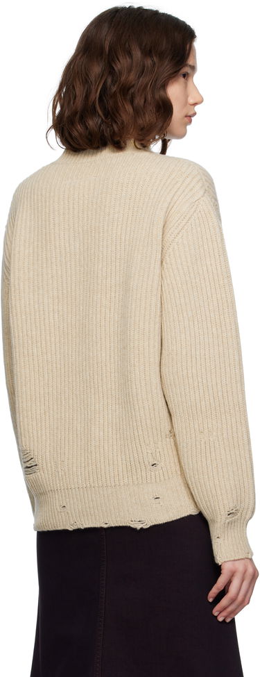 Пуловер Maison Margiela MM6 Maison Margiela Distressed Wool Sweater Бежово | S52HN0011 M13138, 2