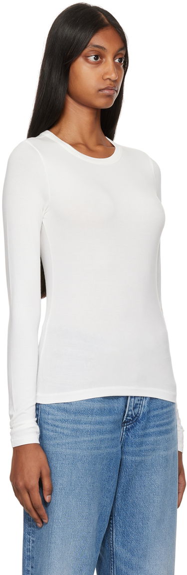 Тениска rag & bone Luca Long Sleeve T-Shirt Бяло | WAC22FT030NH30, 3