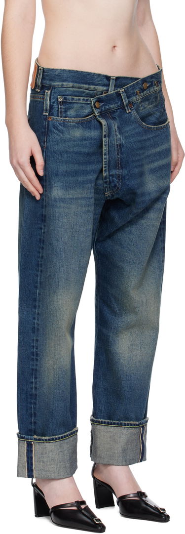 Дънки R13 R13 Cuffed Crossover Jeans Синьо | R13WD193-D341A, 1