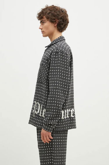 Риза Pleasures Cross Work Shirt With Regular Fit Сиво | P24F036, 0