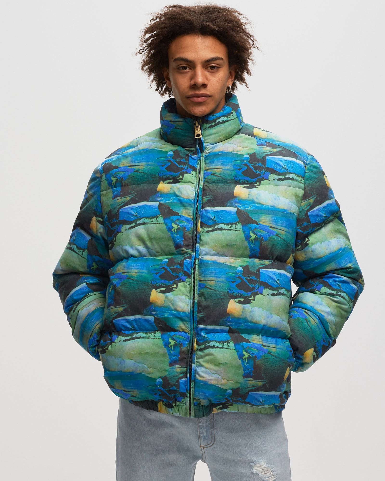 Printed Quilted Puffer Jacket, 1