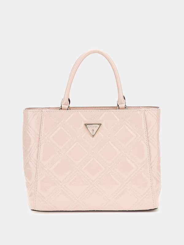 Дамска чанта GUESS Deesa Patent Handbag Бежово | HWTG9224230, 0