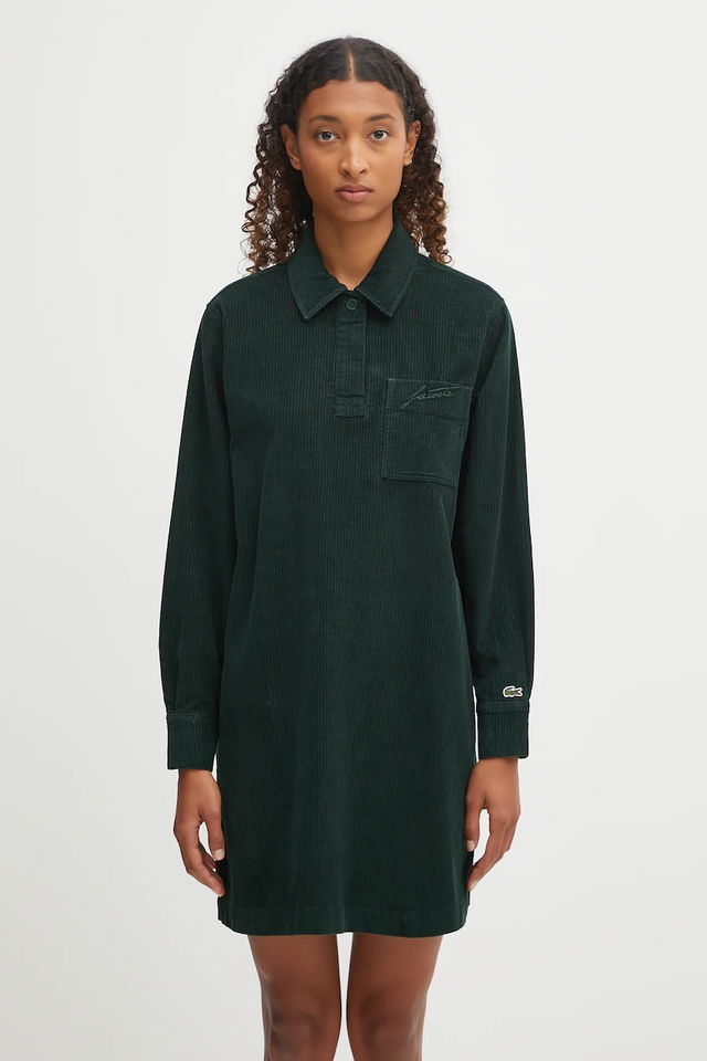 Lacoste Corduroy Mini Oversize Dress