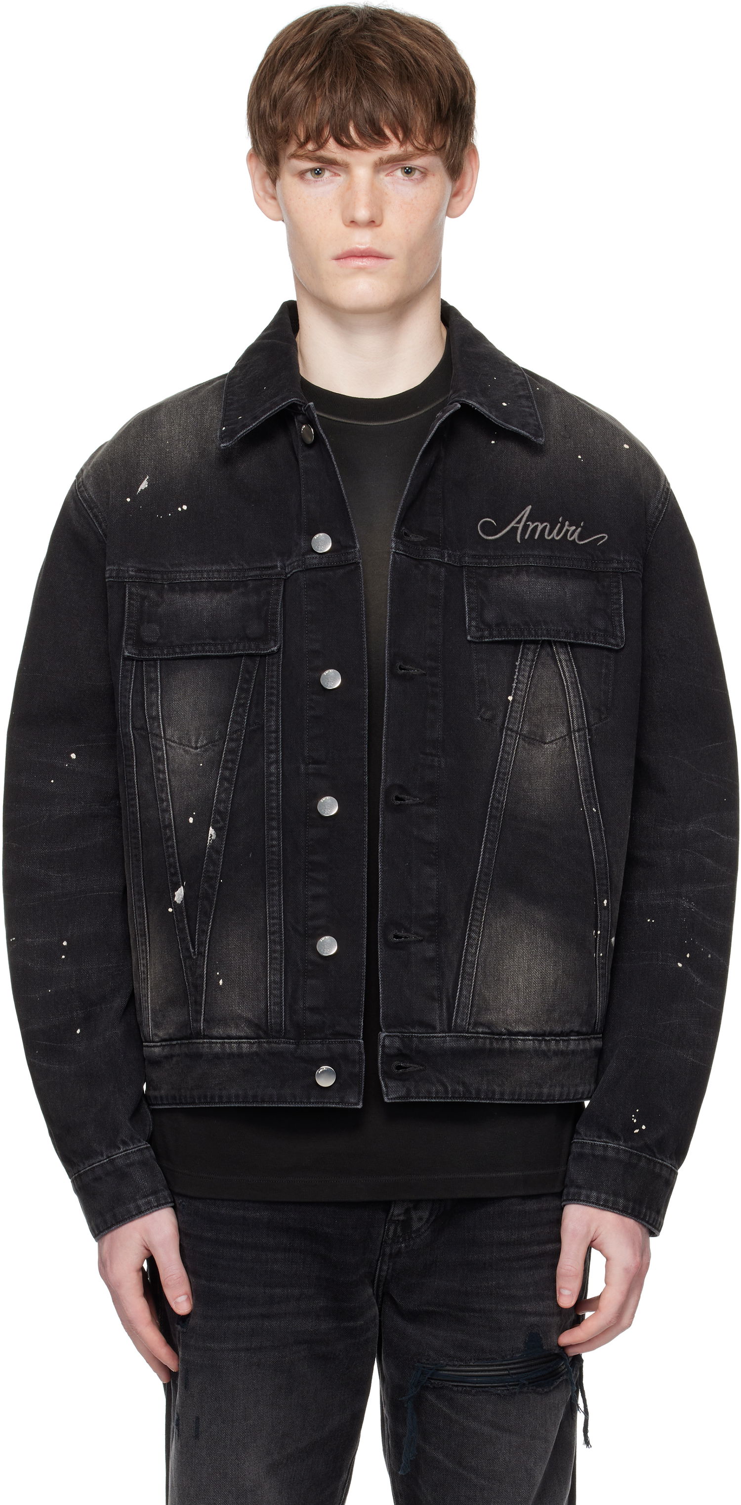 Яке AMIRI Amiri Bleach Bandana Denim Jacket Черно | AMDNTR1025, 0