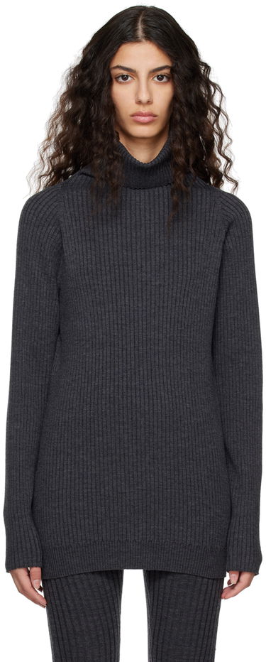 Пуловер TOTEME TOTEME Pinched Seam Turtleneck Sweater Сиво | 231-5133-321, 0