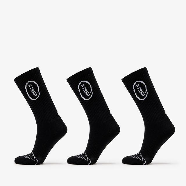 High Crew Socks 3-Pack Black