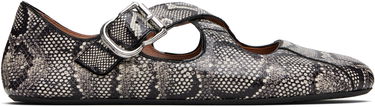 Кецове и обувки Alaïa ALAÏA Criss Cross Snake Ballerina Flats Черно | AA3A046I054, 0