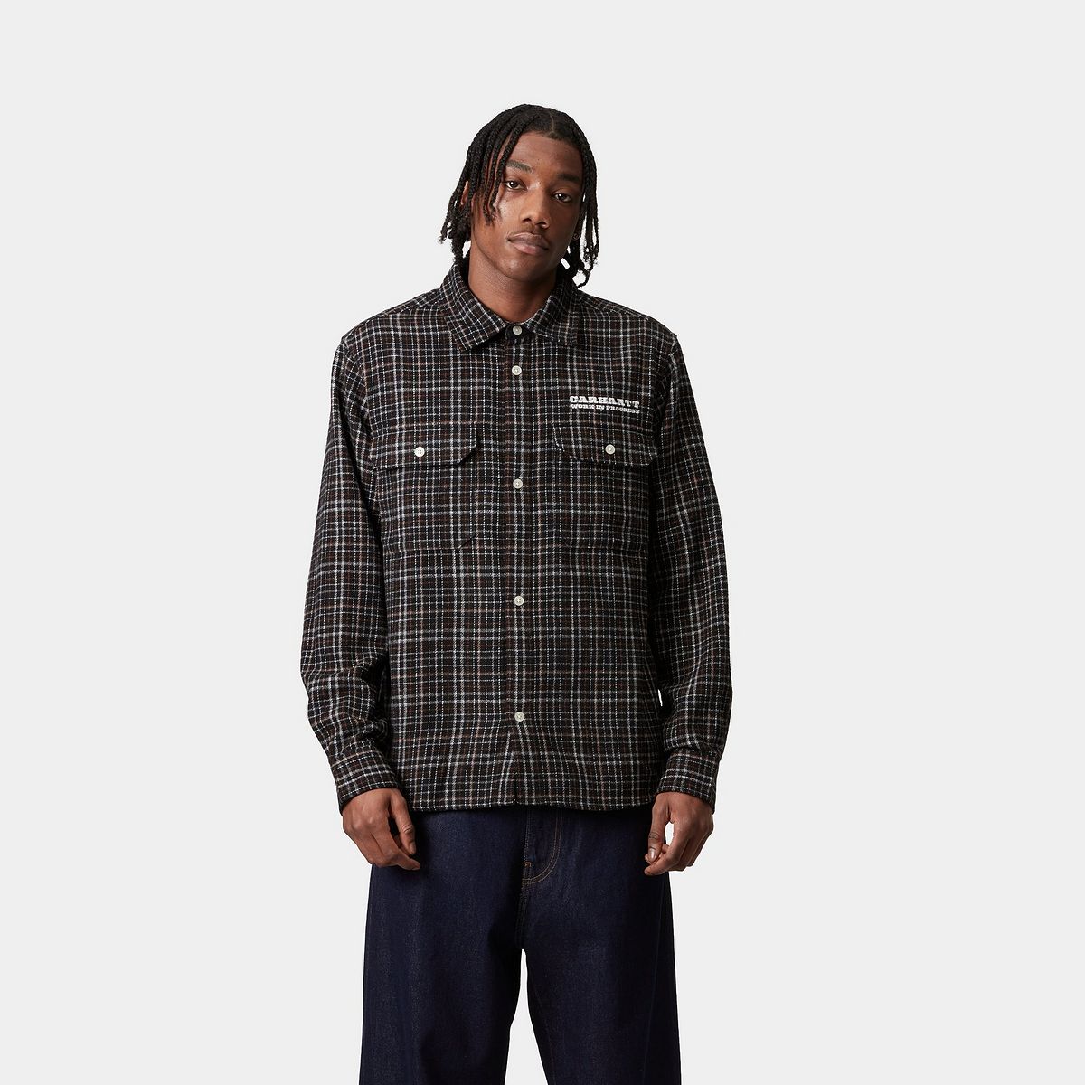 Риза Carhartt WIP Carhartt WIP Runaway Millett Long Sleeve Shirt Кафяво | I034383_4, 0