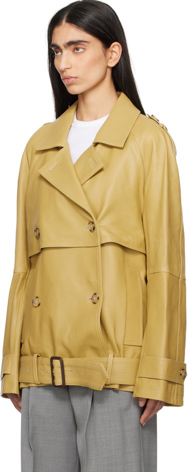 Тренчкот TOTEME TOTEME Short Trench Leather Jacket Жълто | 252-WRO0185-LE0127, 3