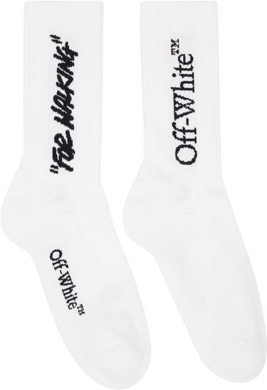 Чорапи Off-White Quote Mid Socks Бяло | OMRA085C99KNI0020110, 0