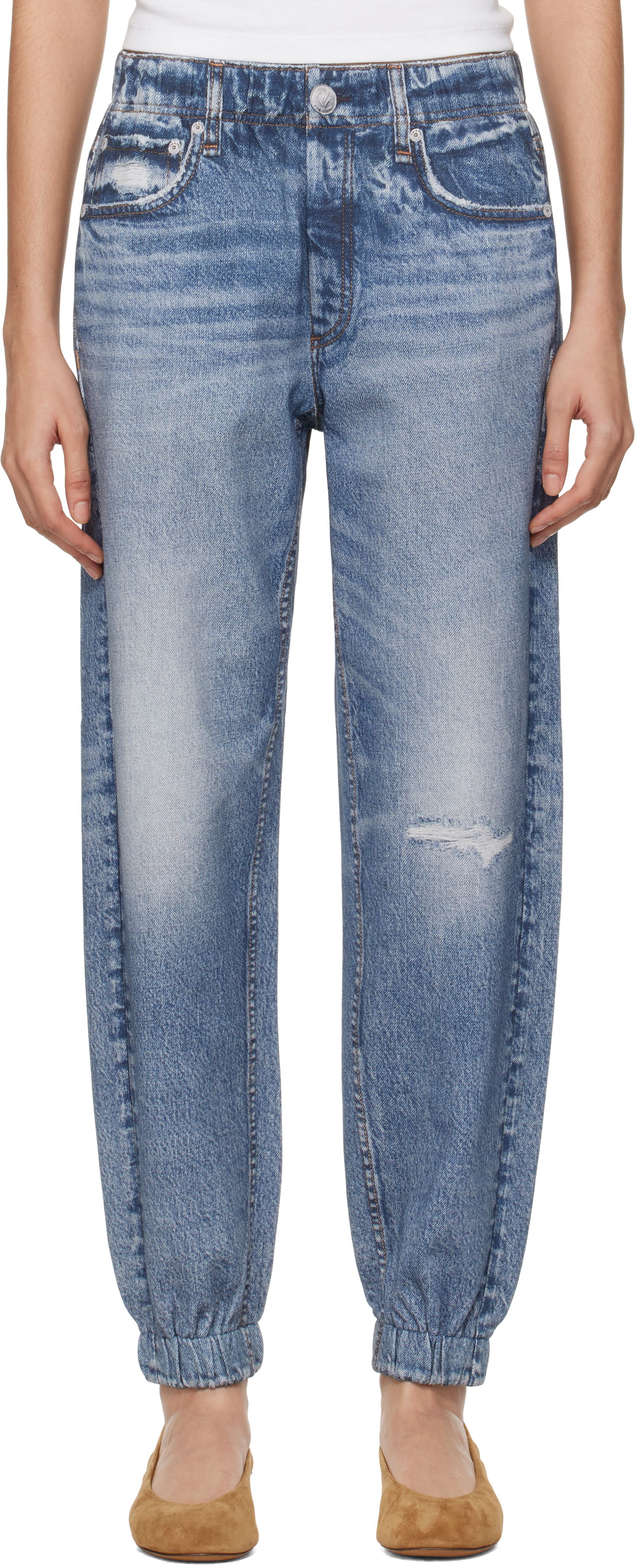 Дънки rag & bone Miramar Terry Jogger Lounge Pants Синьо | WCW23F70008200, 0