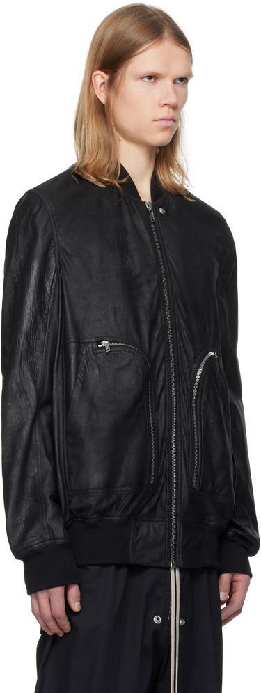 Яке бомбър Rick Owens Rick Owens Hollywood Flight Leather Jacket Черно | RU01E5771 LBA, 1