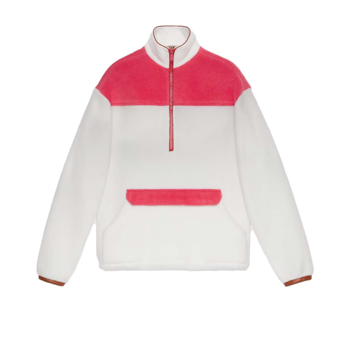 Пуловер Gucci Fleece Sweatshirt Бяло | 673724 XJDUK 9799, 0