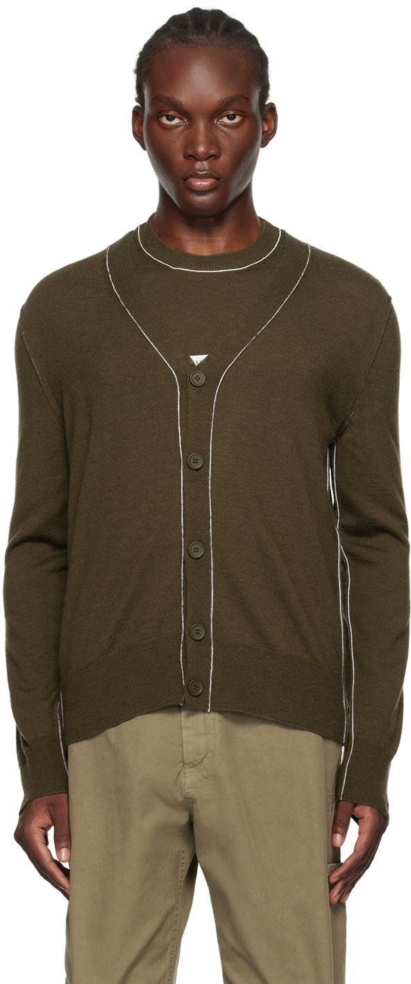 Пуловер Maison Margiela MM6 Khaki Virgin Wool Cardigan Кафяво | SH0HP0006 M13037, 0