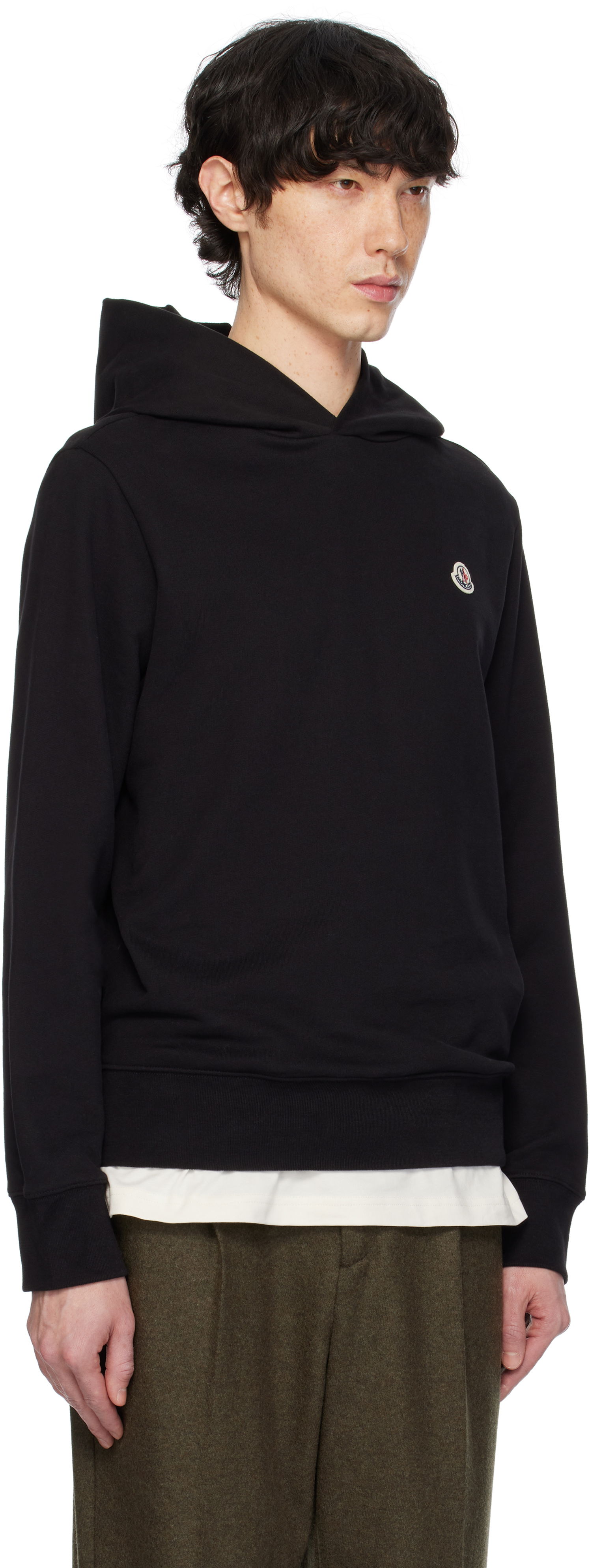 Суитчър Moncler Moncler Cotton Logo Patch Hoodie Черно | K10918G0003589AUJ, 1