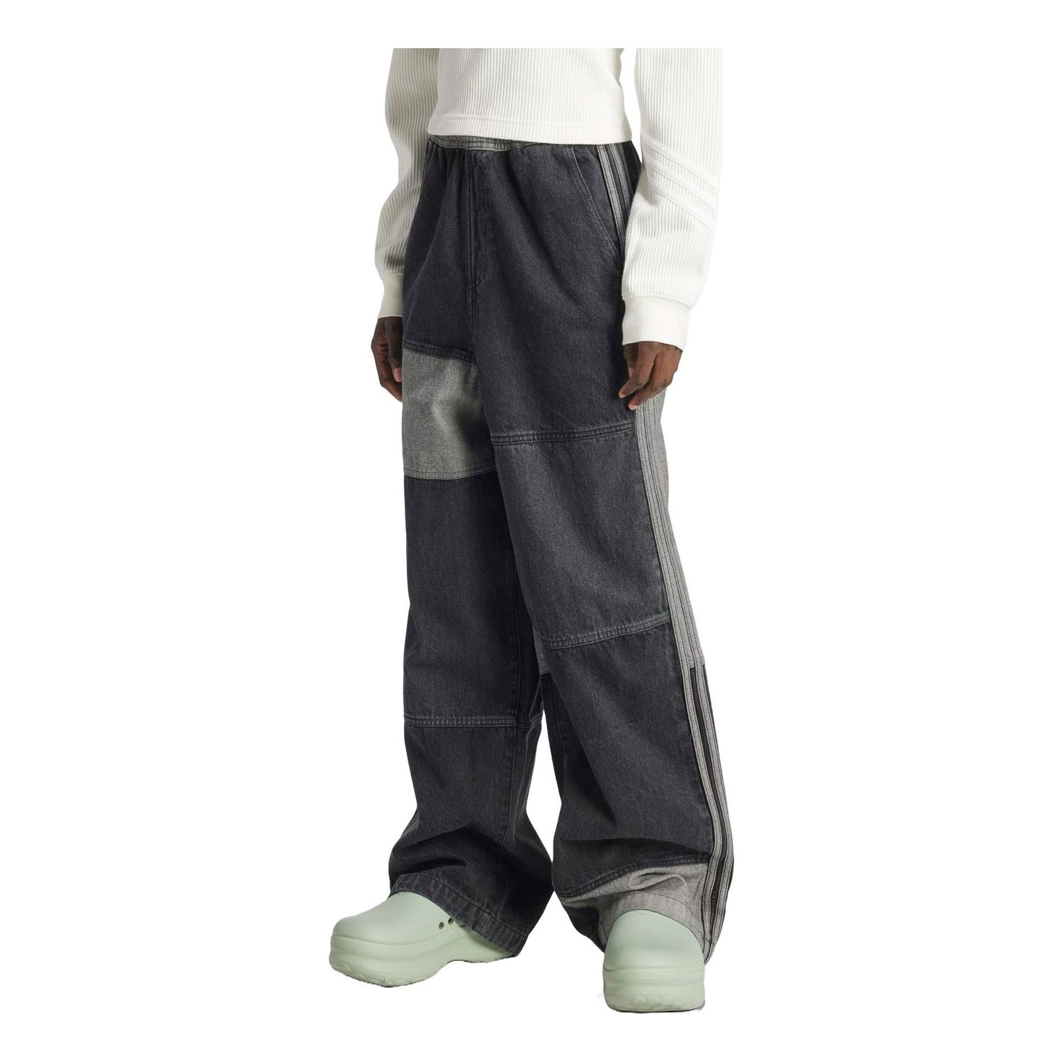 Дънки adidas Originals Patchwork Wide Leg Jeans Черно | IS0514, 0