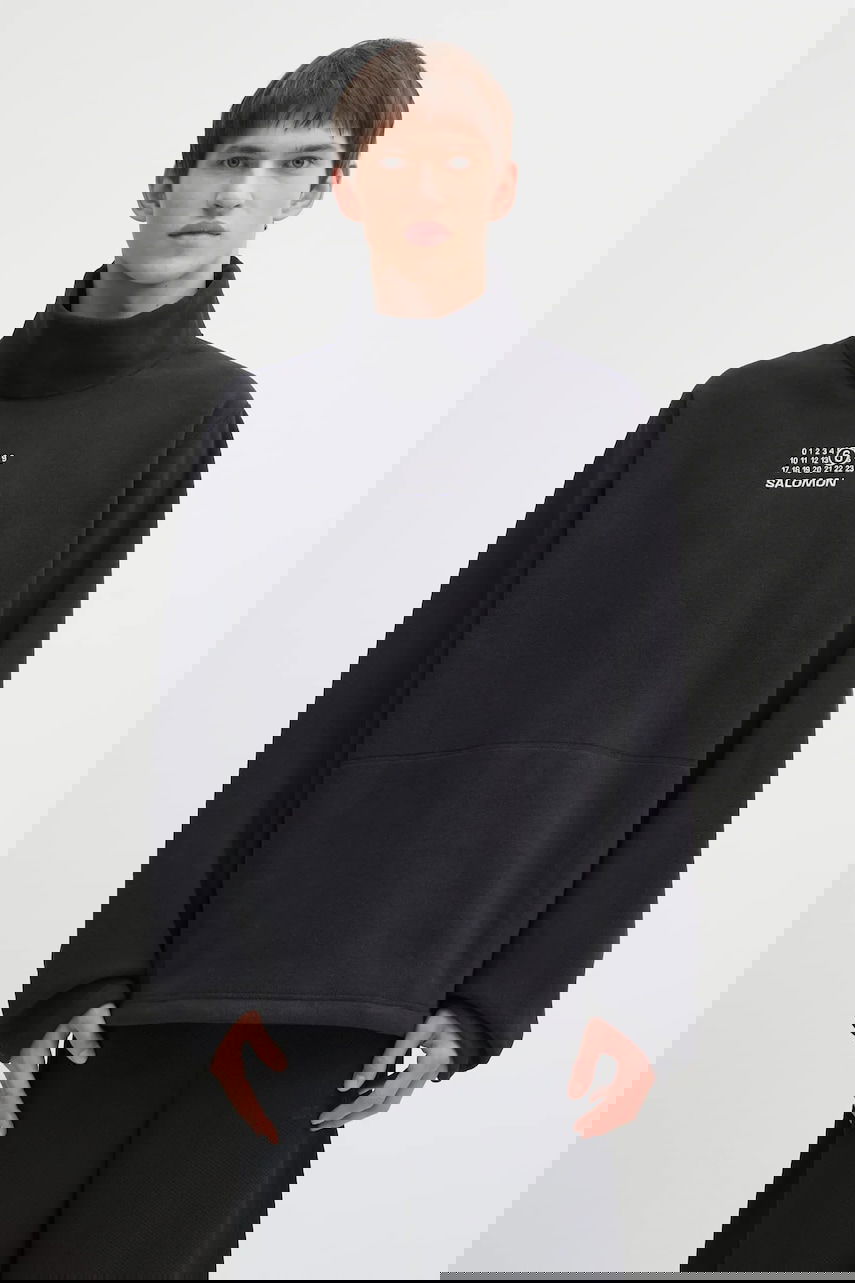 Суитчър Maison Margiela MM6 Maison Margiela x Salomon Smooth Fleece Turtleneck Черно | SH0NH0019.M20140.899, 0