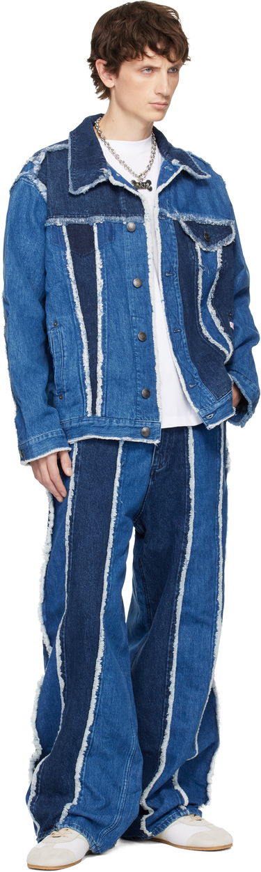 Яке Charles Jeffrey Loverboy Charles Jeffrey LOVERBOY Clash of Clans Edition Frayed Stripe Denim Jacket Многоцветен | 54010202, 3