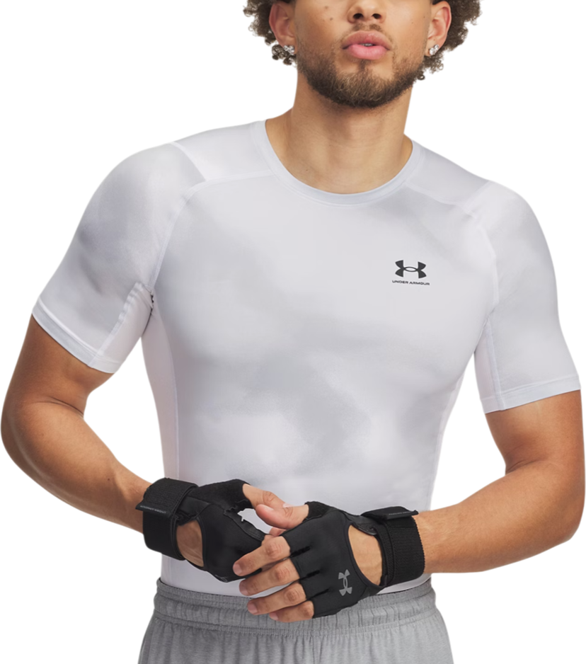 Тениска Under Armour HG Armour Printed Short Sleeve T-Shirt Бяло | 1383321-101