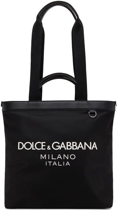Голяма пазарска чанта Dolce & Gabbana Dolce&Gabbana Logo Tote Bag Черно | BM1640AG182, 0